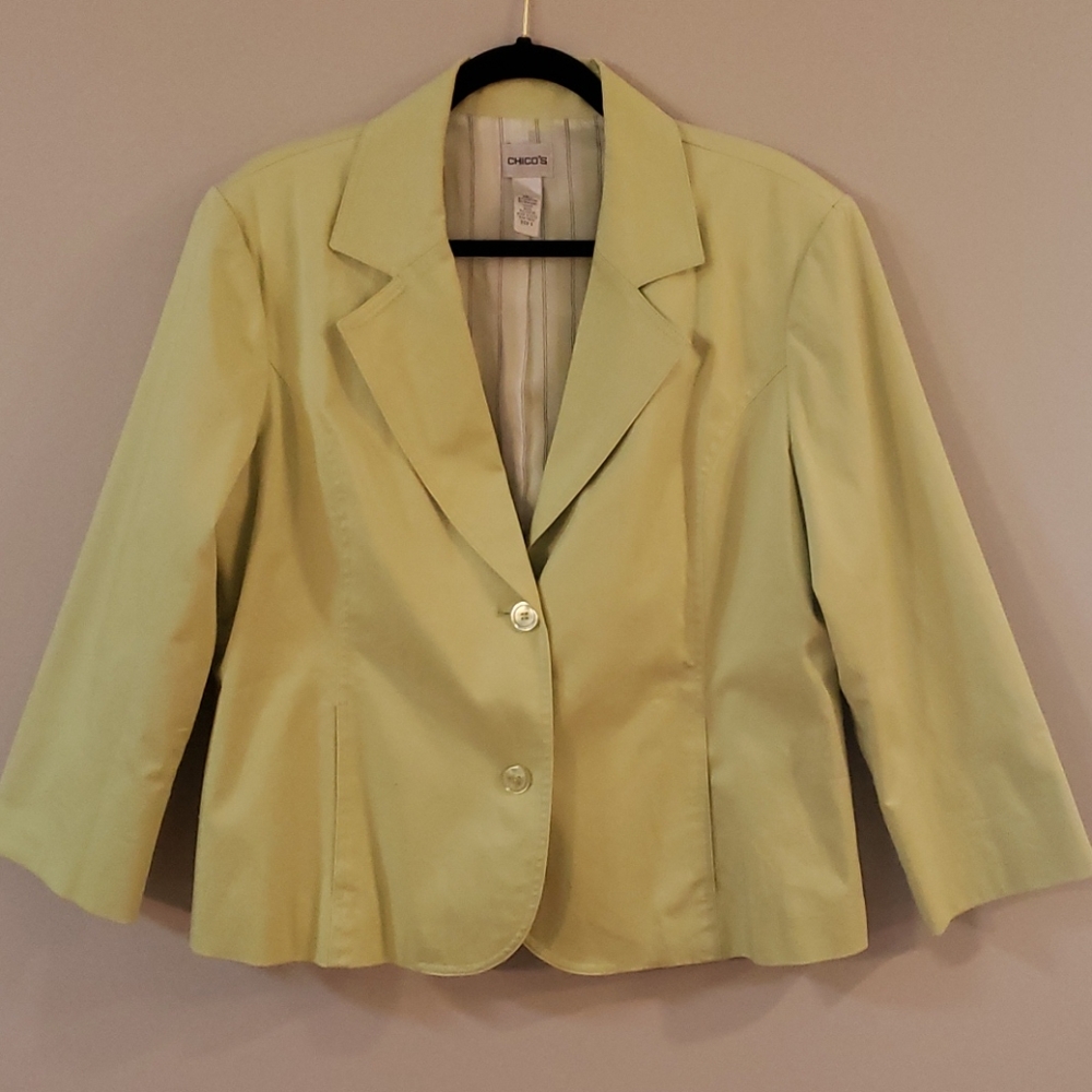 Lime green chicos jacket